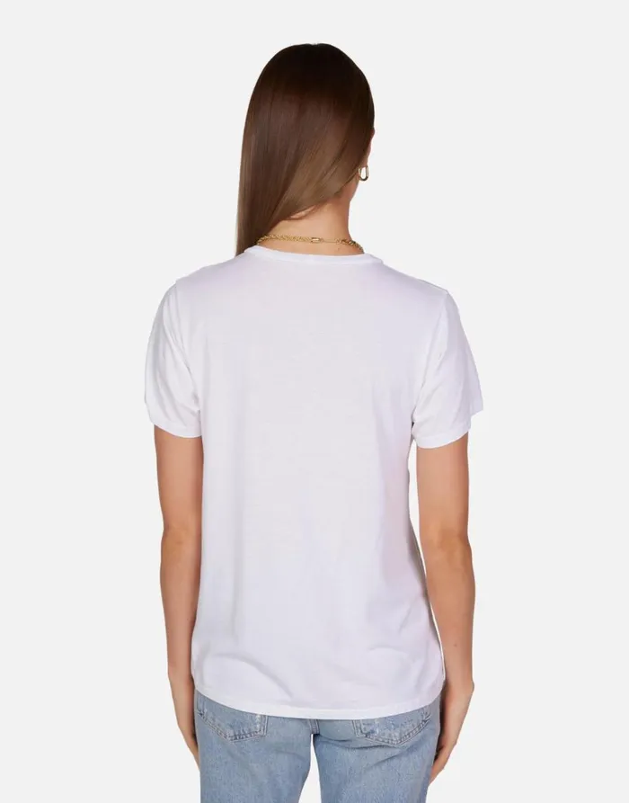 Women039s Wolf X Happy Thoughts White Lauren Moshi Short Sleeve