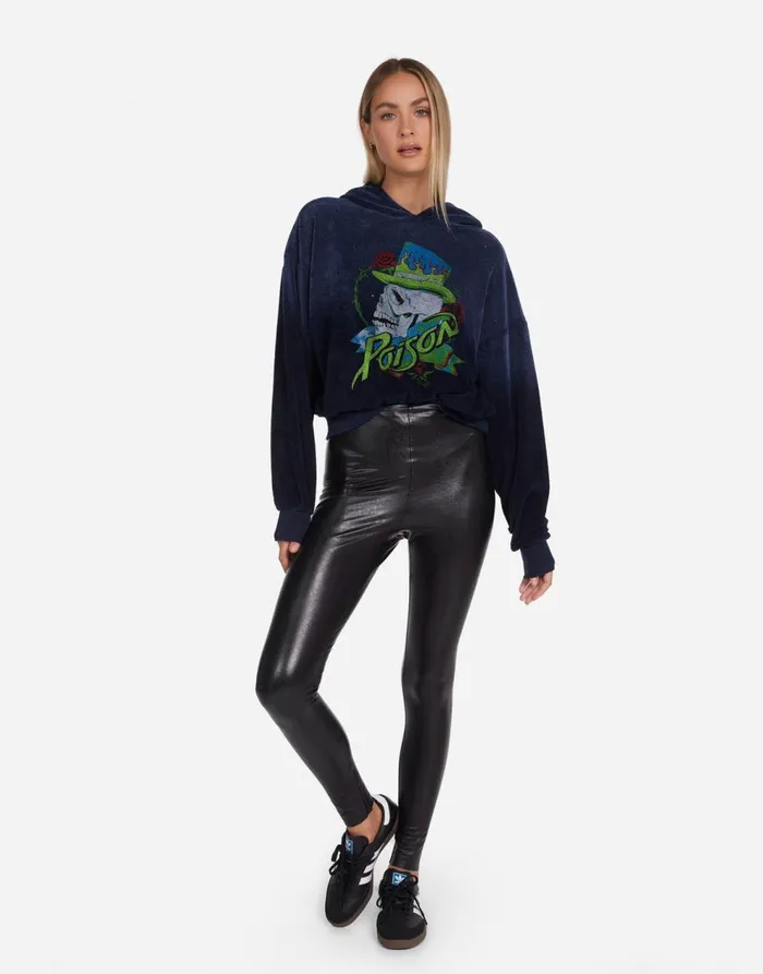 Women039s Yvette Neon Poison Skull Navy Ombre Lauren Moshi Hoodies