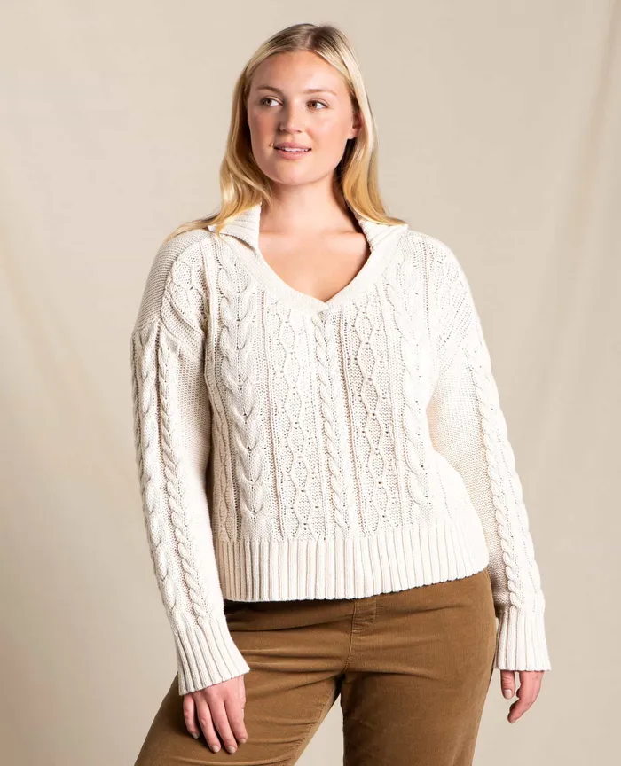 Women8217s Bianca Cable Sweater Natural Sweaters ToadandCo