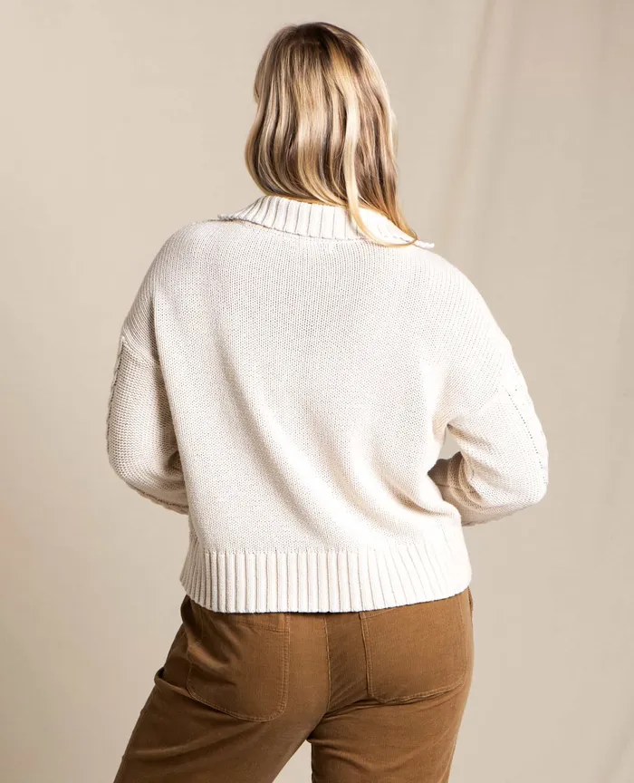 Women8217s Bianca Cable Sweater Natural Sweaters ToadandCo