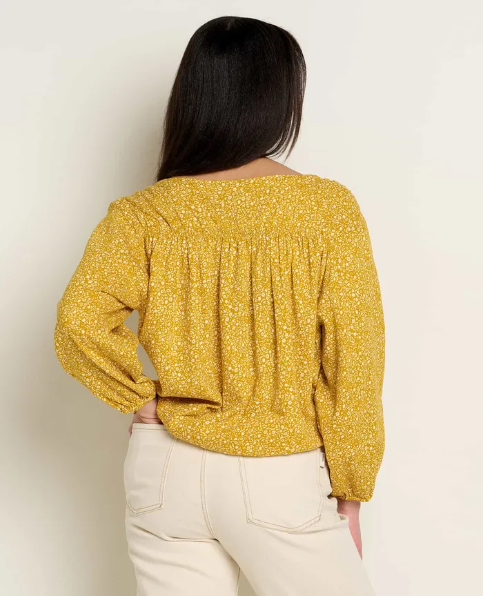 Women8217s Manzana Long Sleeve Peasant Top Pike Ditsy Print Tops and TShirts ToadandCo