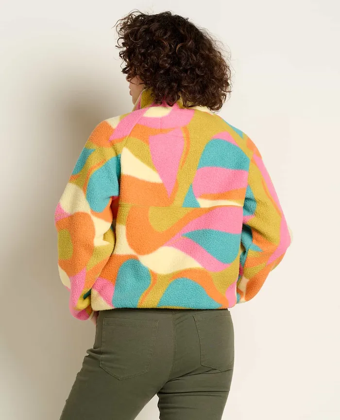 Women8217s Women8217s Campo Fleece Pullover Shapes Print Jackets and Layers ToadandCo