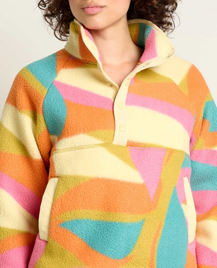 Women8217s Women8217s Campo Fleece Pullover Shapes Print Jackets and Layers ToadandCo