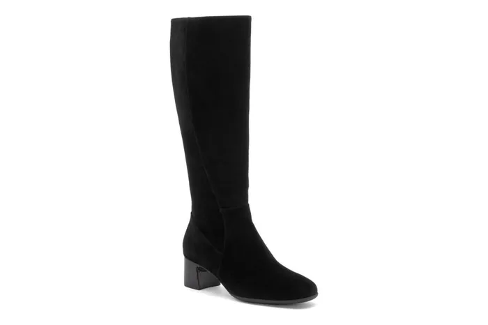 Women ABEO Footwear Boots Avenue Tall Black Suede