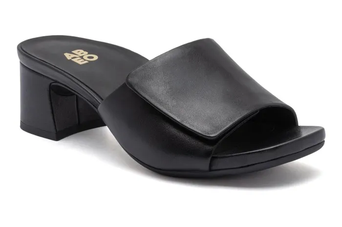 Women ABEO Footwear Dress Avenue Slide Black Leather