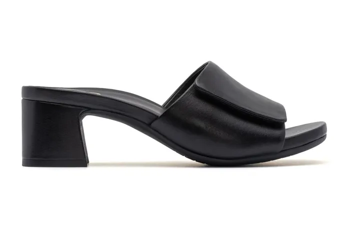 Women ABEO Footwear Dress Avenue Slide Black Leather Women ABEO Footwear Dress Avenue Slide Black Leather