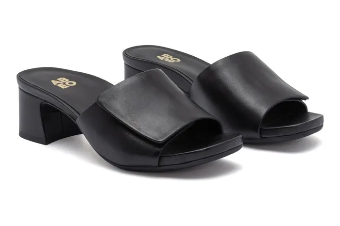 Women ABEO Footwear Dress Avenue Slide Black Leather Women ABEO Footwear Dress Avenue Slide Black Leather