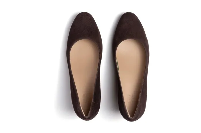 Women ABEO Footwear Dress Veranda Stacked Dark Brown Suede Women ABEO Footwear Dress Veranda Stacked Dark Brown Suede