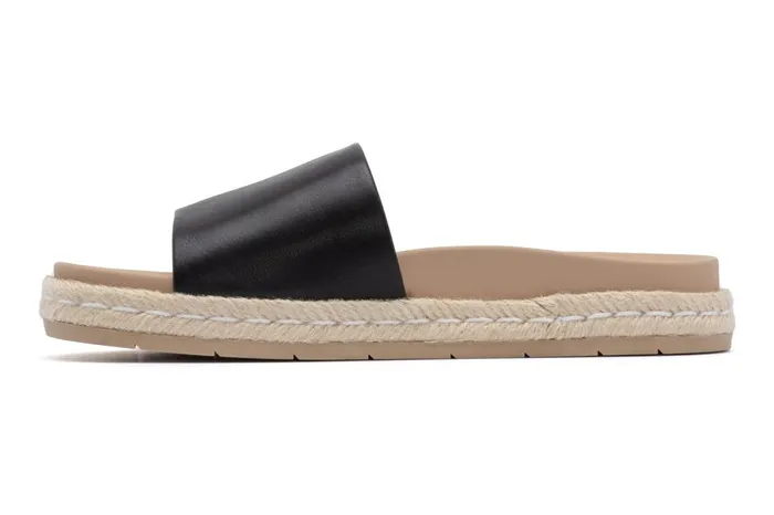 Women ABEO Footwear Sandals Isle Slide Black Leather Women ABEO Footwear Sandals Isle Slide Black Leather