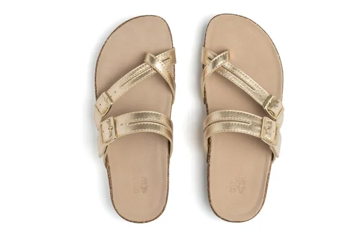 Women ABEO Footwear Sandals Lanai Thong Sandal Light Gold Women ABEO Footwear Sandals Lanai Thong Sandal Light Gold