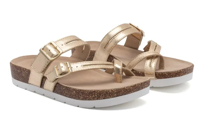 Women ABEO Footwear Sandals Lanai Thong Sandal Light Gold Women ABEO Footwear Sandals Lanai Thong Sandal Light Gold