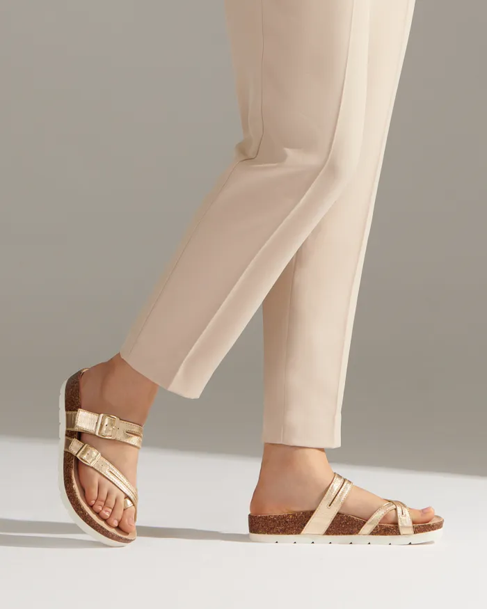 Women ABEO Footwear Sandals Lanai Thong Sandal Light Gold Women ABEO Footwear Sandals Lanai Thong Sandal Light Gold