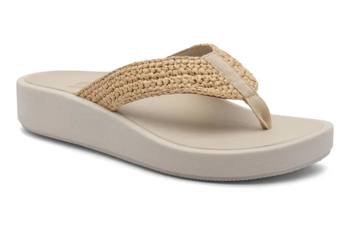 Women ABEO Footwear Sandals Paseo Thong Sandal Raffia