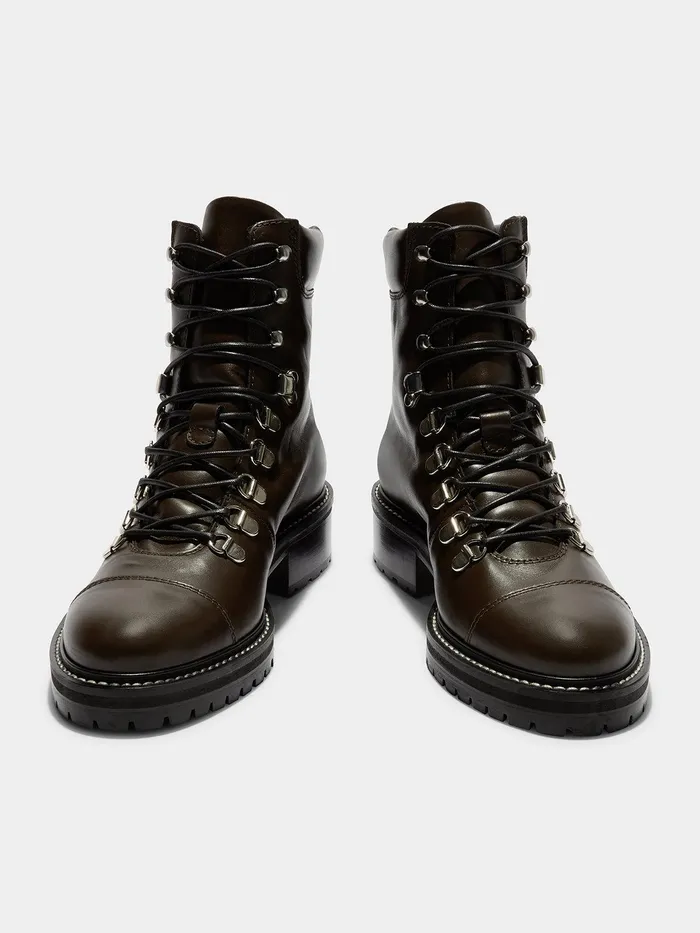 Women Aeyde FIONA Moka Hiking Boot Aeyde Ankle Boots