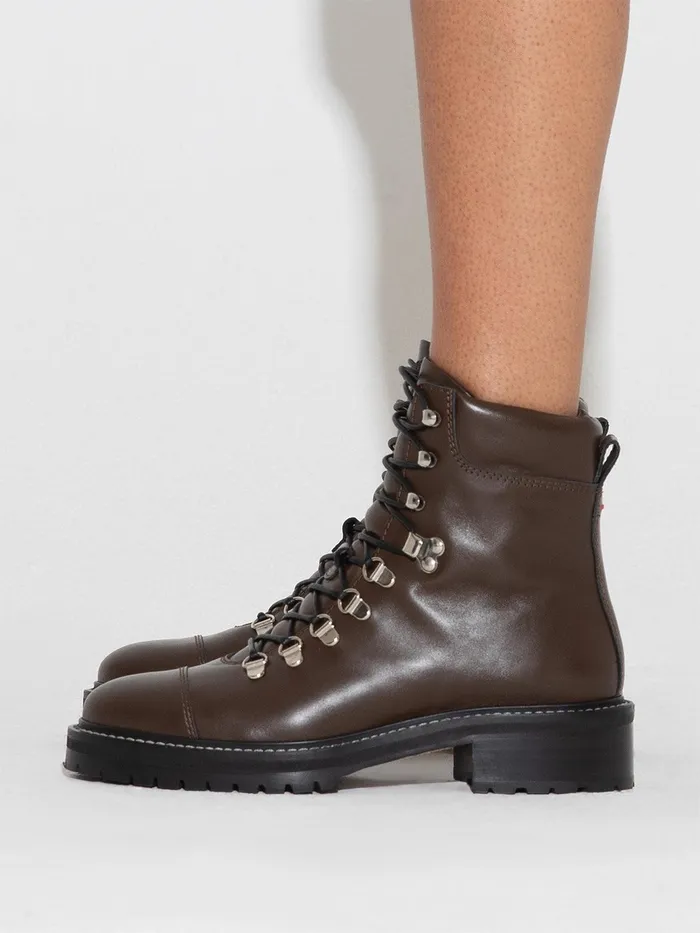 Women Aeyde FIONA Moka Hiking Boot Aeyde Ankle Boots