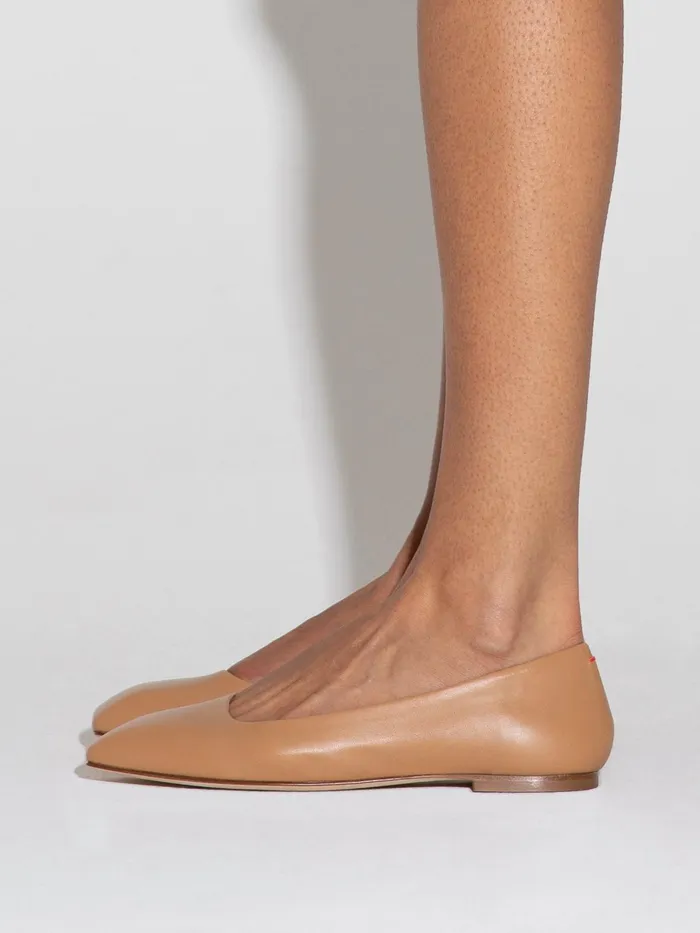Women Aeyde IDA Hazelnut Ballet Flat Aeyde Flats