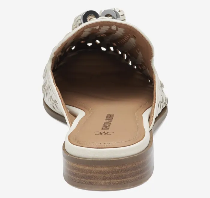 Women Ali Woven Tassel Mule Bone Glove Leather JohnstonandMurphy Mules and Loafers Women Ali Woven Tassel Mule Bone Glove Leather JohnstonandMurphy Mules and Loafers