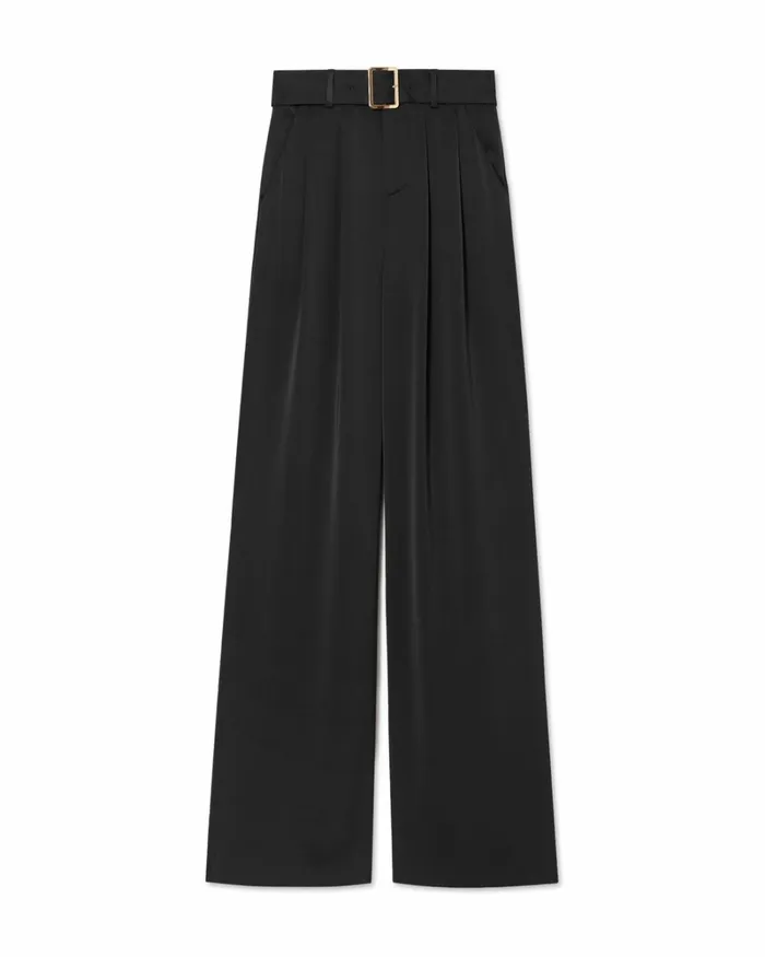 Women Amaya Wide Leg Belted Trouser Black Ramy Brook Pants Women Amaya Wide Leg Belted Trouser Black Ramy Brook Pants