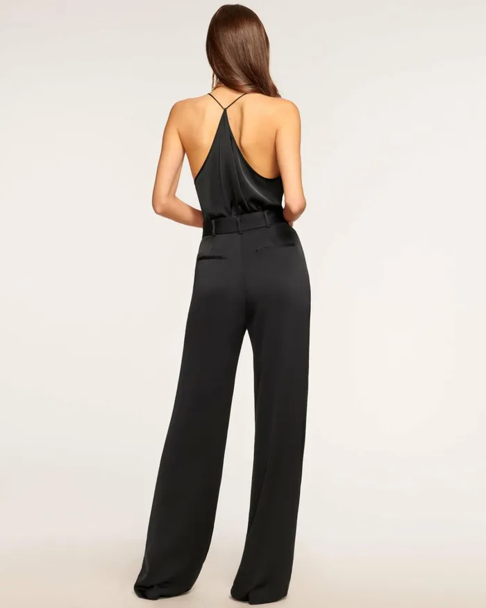 Women Amaya Wide Leg Belted Trouser Black Ramy Brook Pants Women Amaya Wide Leg Belted Trouser Black Ramy Brook Pants