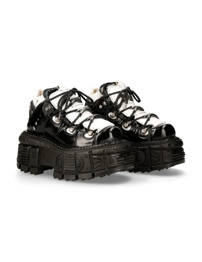 Women Ankle Boot Imperfect With Laces M106S119 New Rock Platform