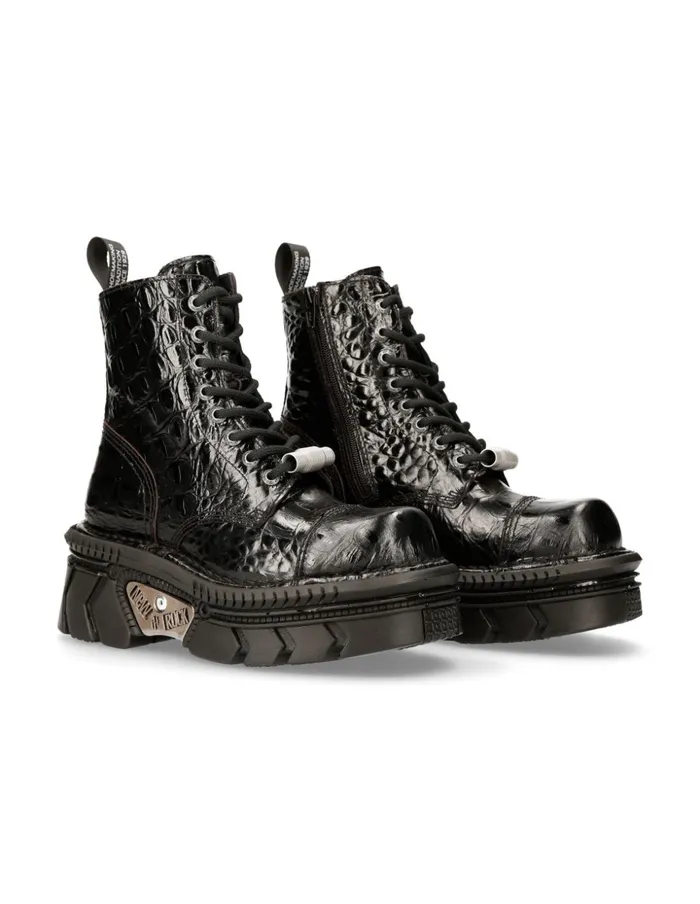 Women Ankle Boot Techno MMili083cmC64 New Rock Military