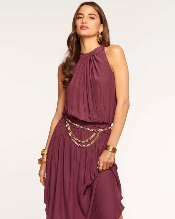 Women Audrey Smocked Midi Dress Ivory Ramy Brook Dresses