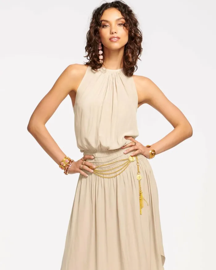 Women Audrey Smocked Midi Dress Ivory Ramy Brook Dresses Women Audrey Smocked Midi Dress Ivory Ramy Brook Dresses