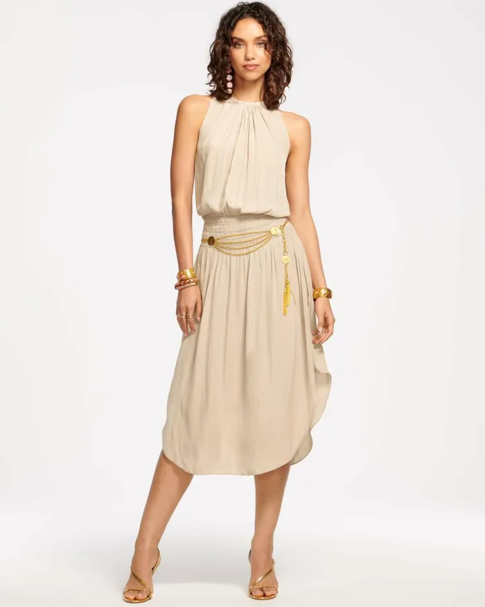 Women Audrey Smocked Midi Dress Ivory Ramy Brook Dresses Women Audrey Smocked Midi Dress Ivory Ramy Brook Dresses