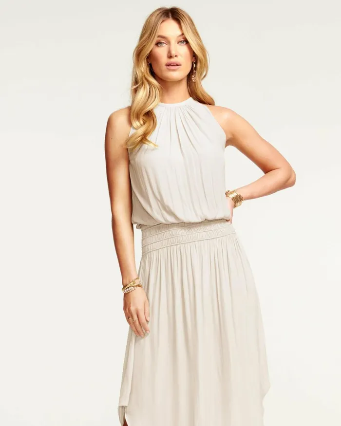 Women Audrey Smocked Midi Dress Ivory Ramy Brook Dresses Women Audrey Smocked Midi Dress Ivory Ramy Brook Dresses