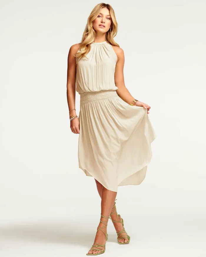 Women Audrey Smocked Midi Dress Ivory Ramy Brook Dresses Women Audrey Smocked Midi Dress Ivory Ramy Brook Dresses