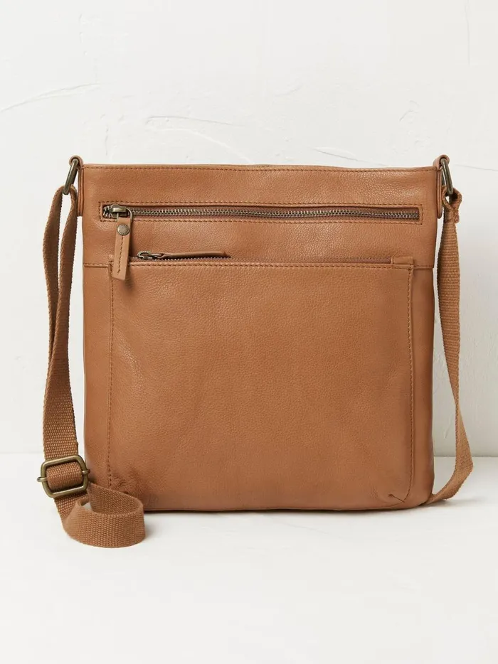 Women Bags and Purses Fat Face Allie Tan Brown Crossbody Bag