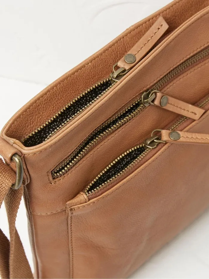 Women Bags and Purses Fat Face Allie Tan Brown Crossbody Bag