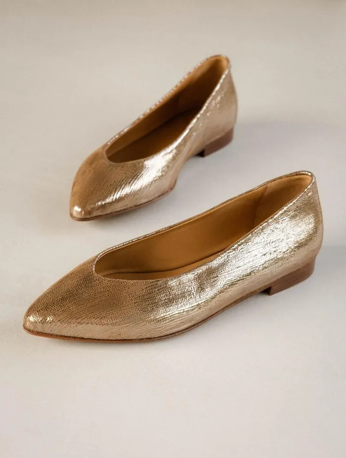 Women Ballet Flats Bobbies Alyssa Golden
