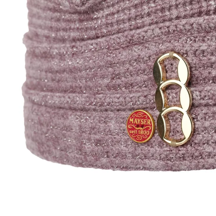 Women Beanie Hats Mayser Frieda Lurex Beanie Plum Women Beanie Hats Mayser Frieda Lurex Beanie Plum