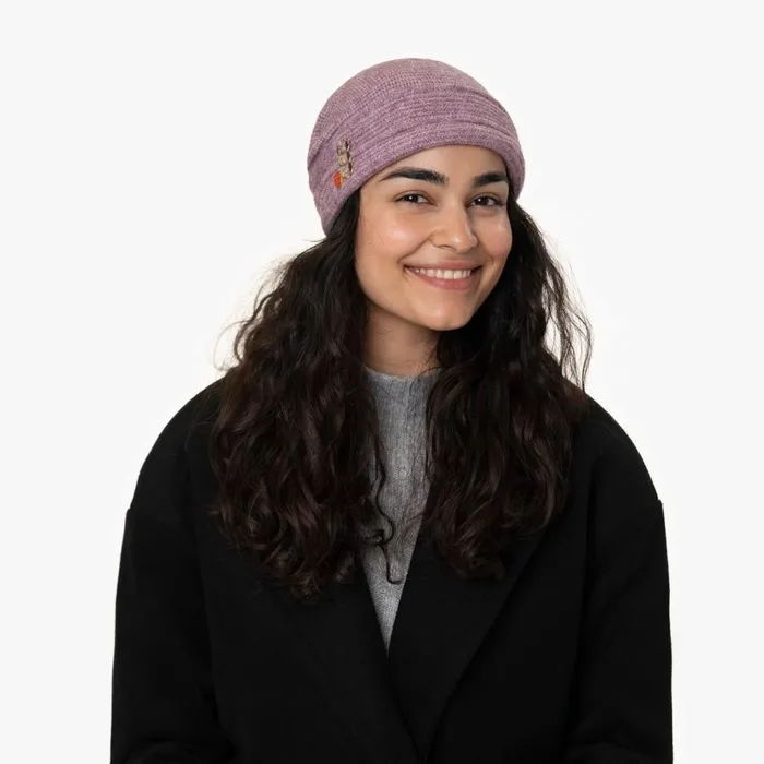 Women Beanie Hats Mayser Frieda Lurex Beanie Plum Women Beanie Hats Mayser Frieda Lurex Beanie Plum
