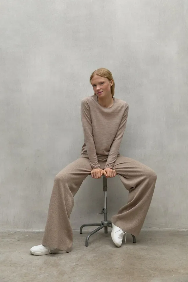 Women Beige Milo Sweater Ecoalf Knitwear