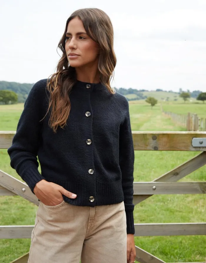 Women Black Button Up Knitted Cardigan Threadbare Cardigans Women Black Button Up Knitted Cardigan Threadbare Cardigans
