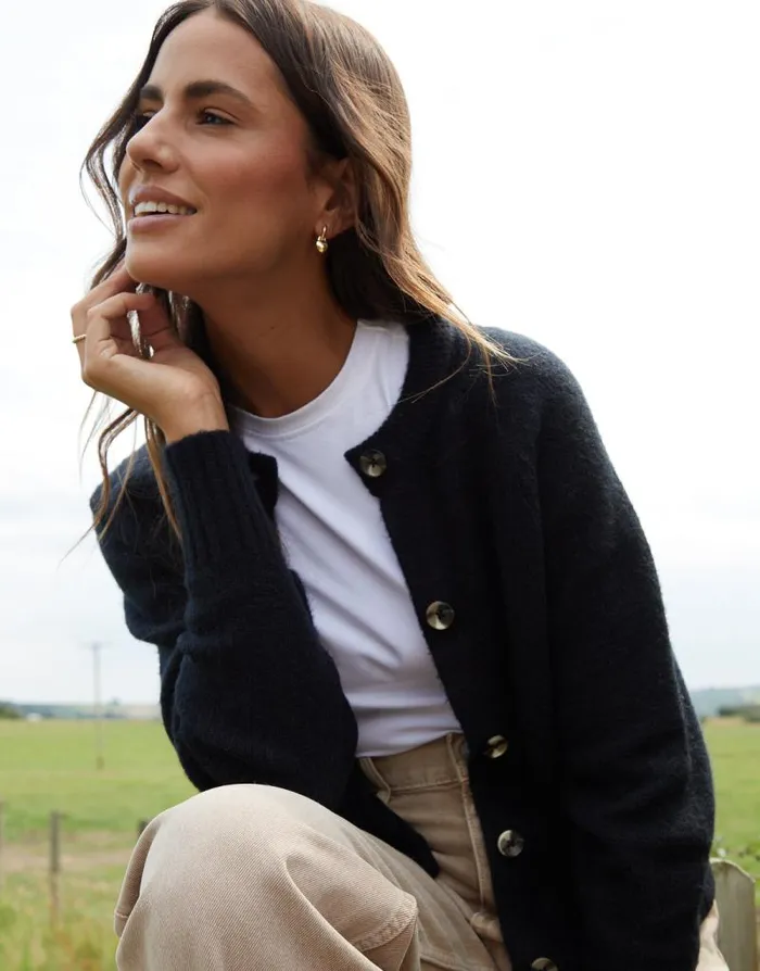 Women Black Button Up Knitted Cardigan Threadbare Cardigans Women Black Button Up Knitted Cardigan Threadbare Cardigans