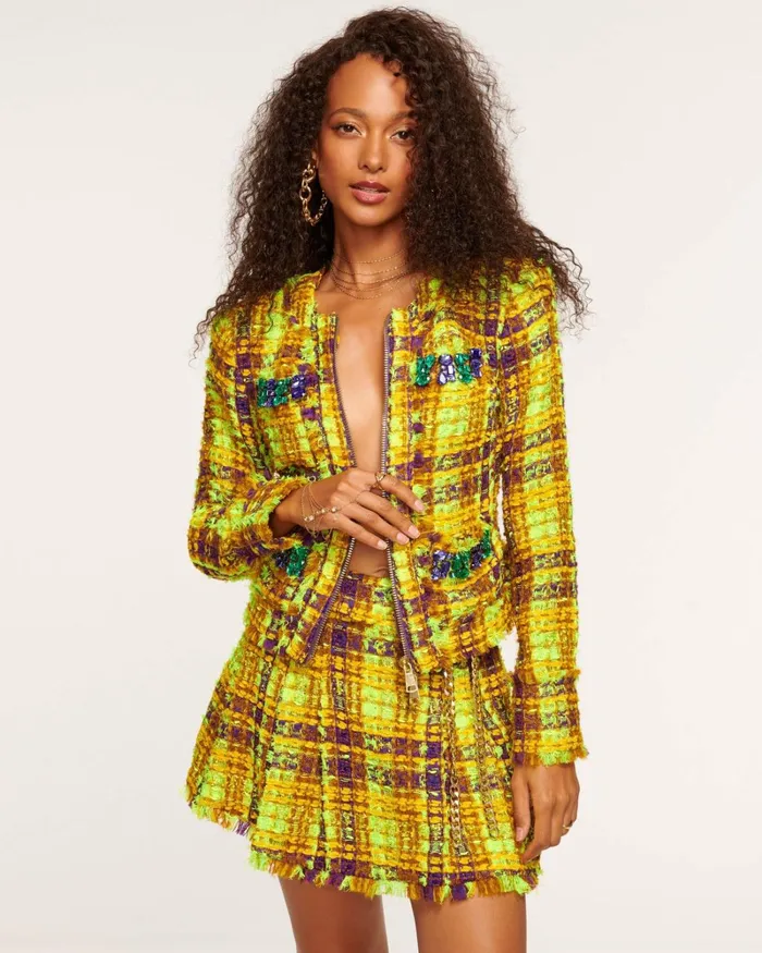 Women Blakely Tweed Jacket Marigold Tweed Ramy Brook Jackets