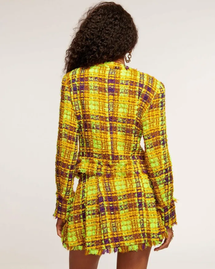 Women Blakely Tweed Jacket Marigold Tweed Ramy Brook Jackets Women Blakely Tweed Jacket Marigold Tweed Ramy Brook Jackets