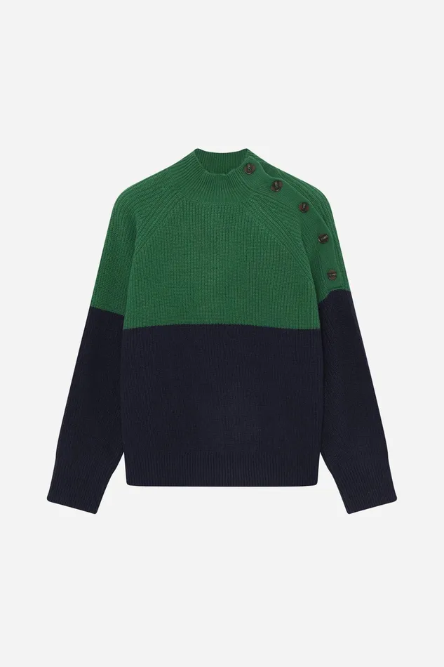 Women Blue Bursaria Knitted Jumper Ecoalf Knitwear