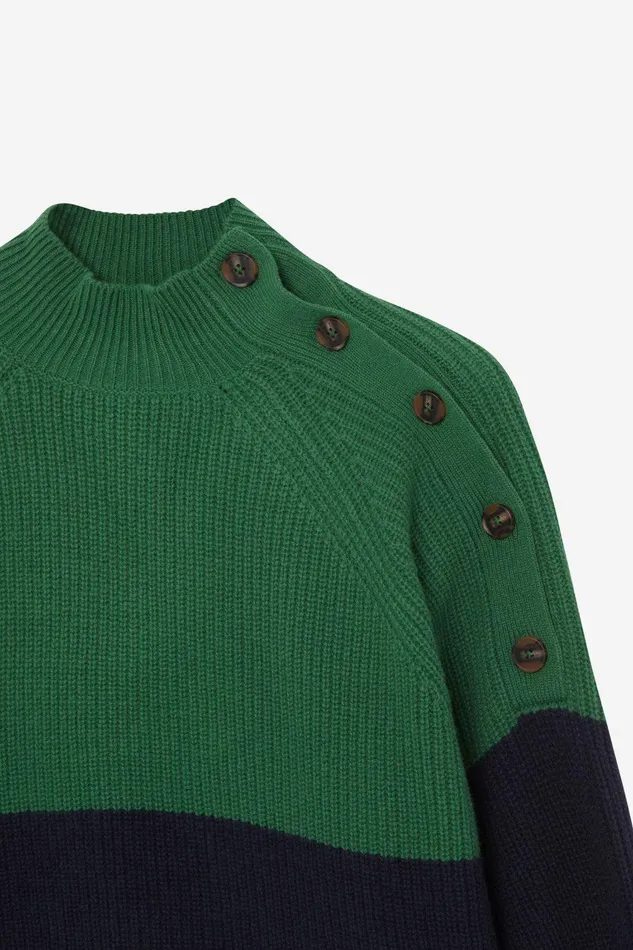 Women Blue Bursaria Knitted Jumper Ecoalf Knitwear