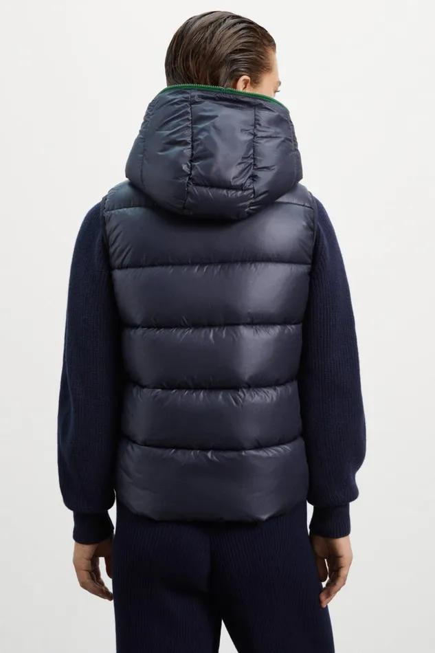 Women Blue Monkai Vest Ecoalf Coats And Jackets