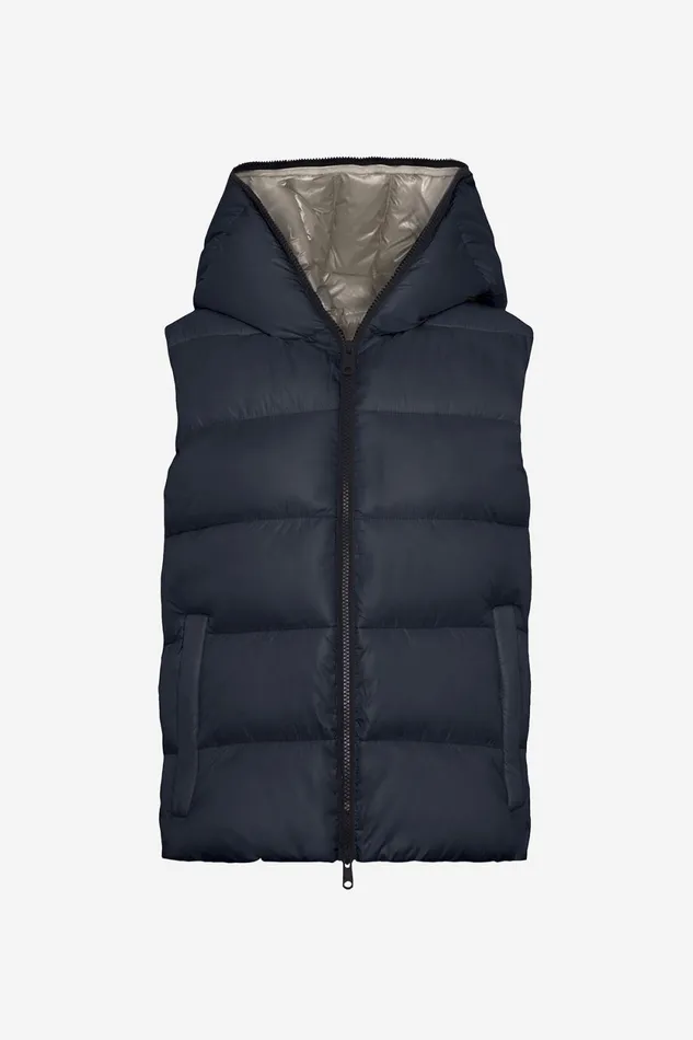 Women Blue Monkai Vest Ecoalf Coats And Jackets