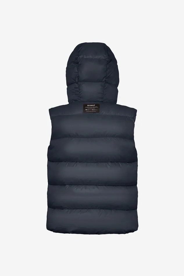 Women Blue Monkai Vest Ecoalf Coats And Jackets