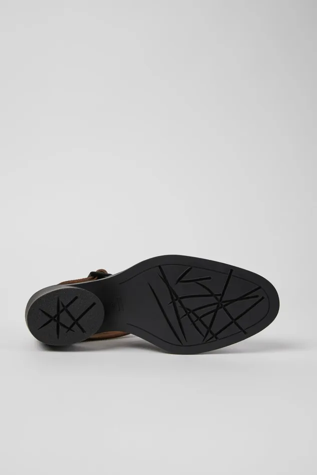 Women Bonnie Black Leather Sandal Camper Formal Shoes Women Bonnie Black Leather Sandal Camper Formal Shoes