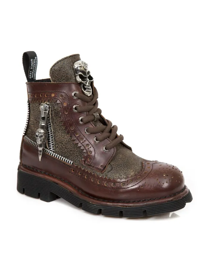 Women Boot Metallic MNewmili115C1 New Rock Military