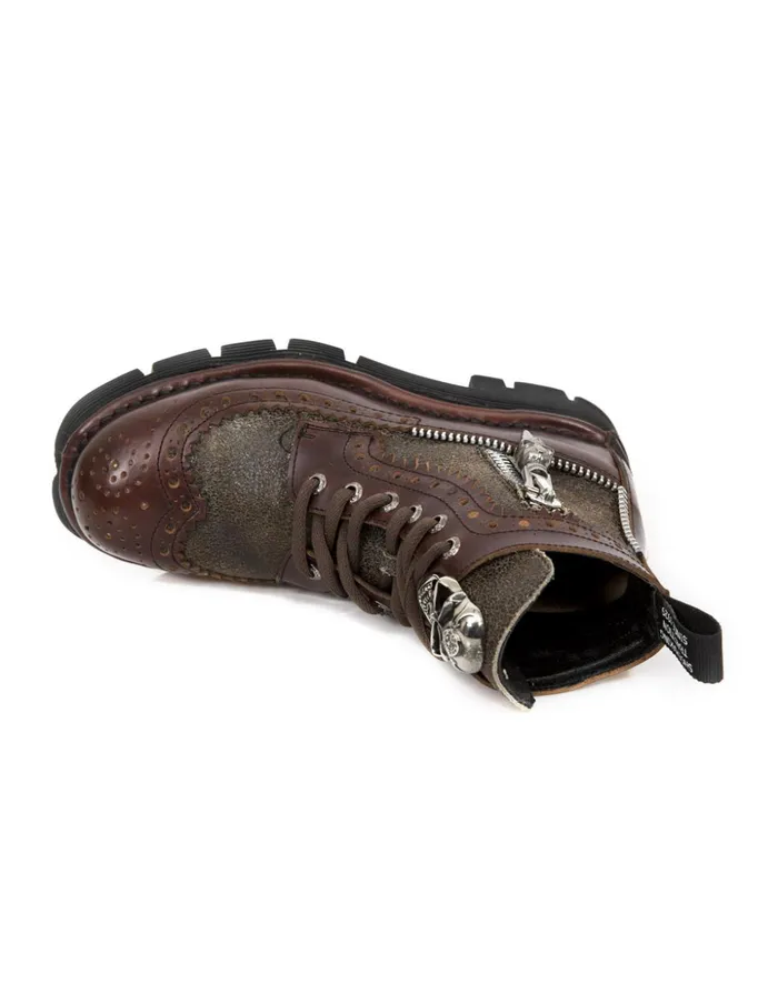 Women Boot Metallic MNewmili115C1 New Rock Military Women Boot Metallic MNewmili115C1 New Rock Military