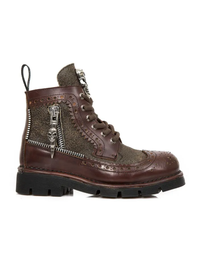 Women Boot Metallic MNewmili115C1 New Rock Military Women Boot Metallic MNewmili115C1 New Rock Military