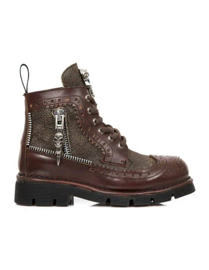 Women Boot Metallic MNewmili115C1 New Rock Military Women Boot Metallic MNewmili115C1 New Rock Military